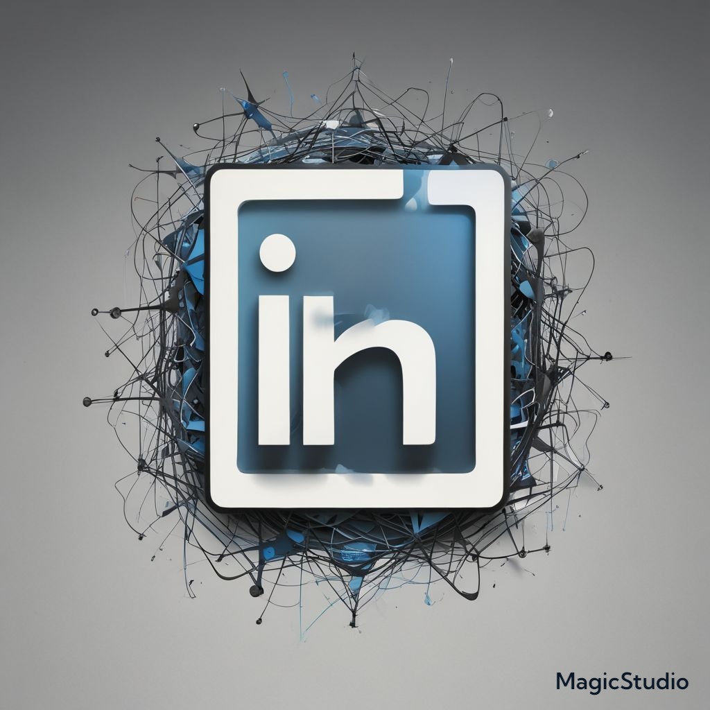 LinkedIn logo morphing into Facebook logo